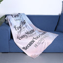 Bible Blanket Flannel Inspirational Thought Prayers Religious (150x100cm) Newly
