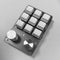 Macro Keyboard Bluetooth-compatible 9 Key 2 Knob Mechanical Keypad (Clear)