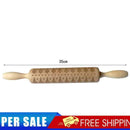 DIY Cookies Biscuit Tools Christmas Tree Patterned Embossed Dough Rolling Pin