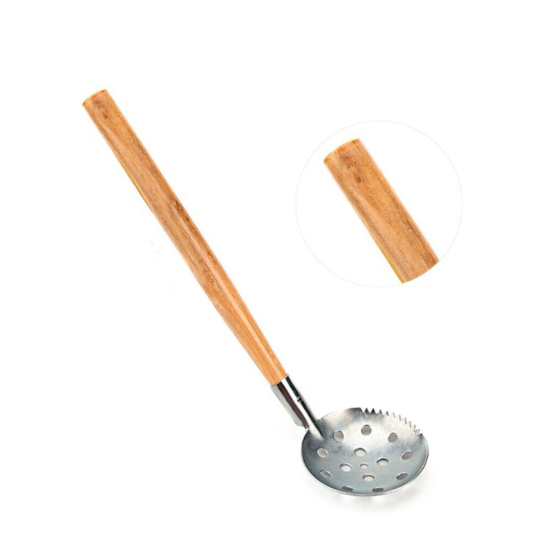 Ice Fishing Scoop Wooden Handle Fishnet Strainer Slush Skimmer Fishing Tackles