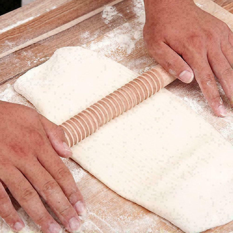 Wooden Thread Baking Roller Flower Stick Baking Cake Dumpling X0T7 Rolling V3Q9