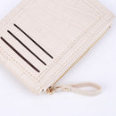 Women Simple Wallet PU Leather Multi-Slot Keychain Small Card Bag Purse Holde