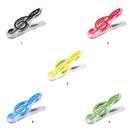 Plastic Musical Note Letter Paper Clip Piano Sheet Spring Holder (Black)