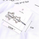 Women Pentagram Headwear Star Shiny Metal Hairgrip Rhinestone Crystal Hair Clip