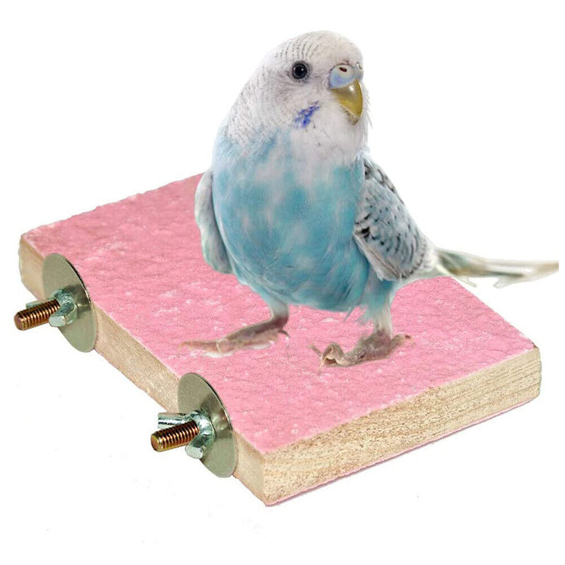 5pcs Wooden Pet Parrot Chew Perche Board Grinding Paw Platform Bird Bite Bar Set