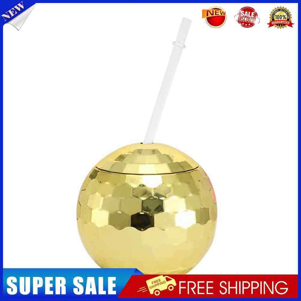 6pcs-600ml Disco Ball Cup Cocktail Nightclub Party Straw Wine Glass Mug