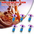 6pcs T25 Plum Disc Brake Rotor M5x10mm Fixed Screws Cycling Parts (Purple) Newly