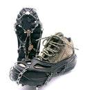 19 Studs Ice Gripper Spikes Stainless Steel Climbing Crampons (Black XL)