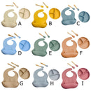 4x Silicone Food Plates Set Anti Slip Baby Feeding Food Accessories (Grey B