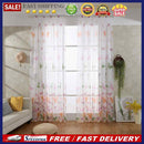 Colorful Butterlfly Offset Printing Burnt-out Curtain Sheer Organdy Panel