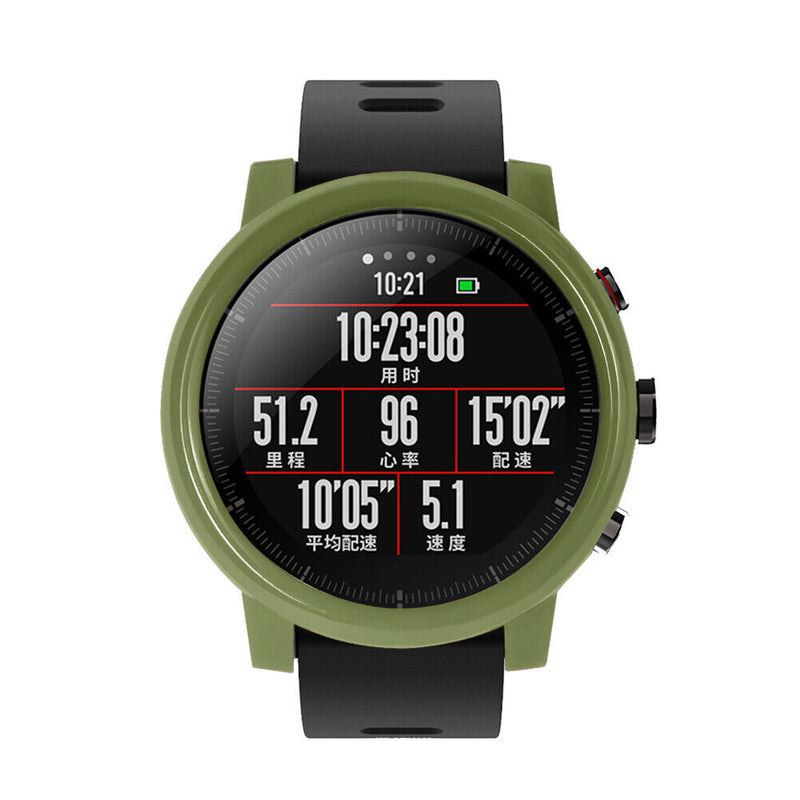 PC Case Cover Protective Frame for Huami Amazfit 2 2S Tratos (Army Green)-241714