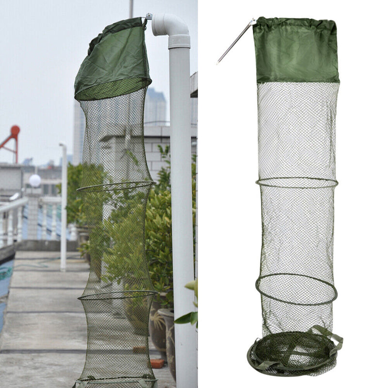 Fishing Dip Nets Folding Fish Trap Fishing Cage Basket Shrimp Carp Fishing To