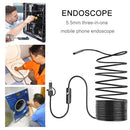 Flexible Endoscope Camera Waterproof HD Inspection Pipe Borescope for Car Repair