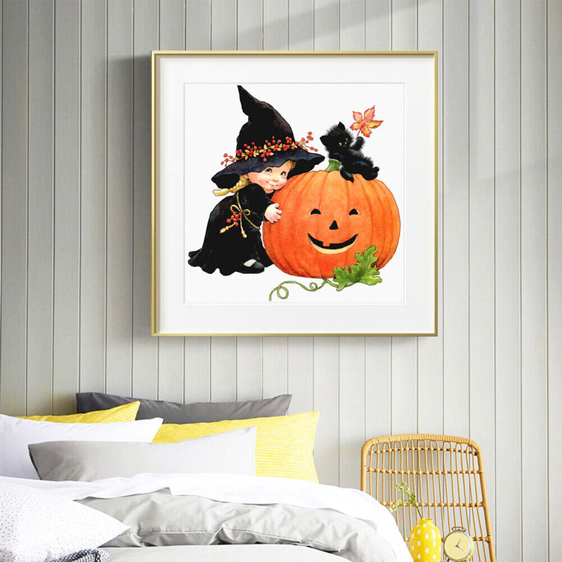 Diamond Painting 5D Full Round Drill Mosaic DIY Halloween Pumpkin Home Decor Kit
