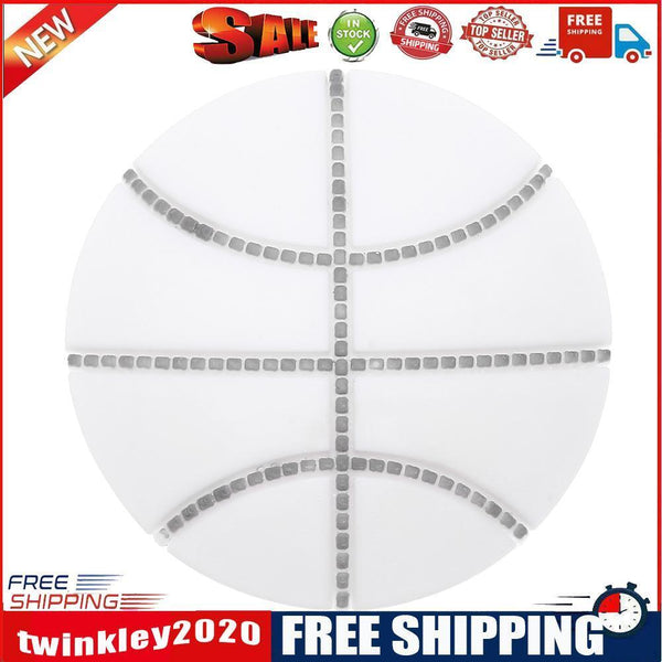 Door Handle Pad Basketball Shape Adhesive Bumpers Doorknob Pad (White)