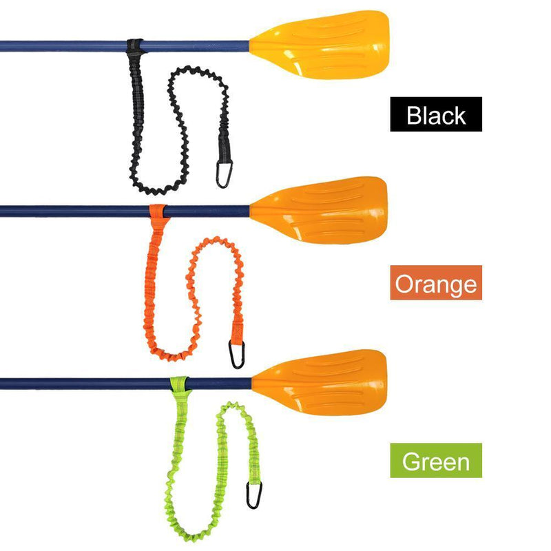 Elastic Kayak Paddle Leash Adjustable Paddle Strap (Orange)