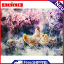 DIY Paint by Number Kit Unique Gift Chicken Bushes Pattern Killing Time Tools