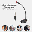 USB Gooseneck Cardioid Computer Microphone w/ Mute Switch for PS4 Conference Mic