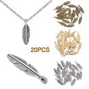 DIY Finding Jewelry Bracelet Beads Necklace Pendant Small Charm Feather Leaf