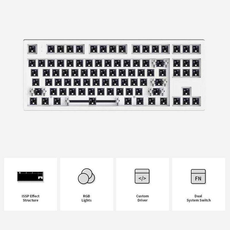 Programmable RGB Mechanical Keyboard for Flesports MK870 Hot Swappable Accessory