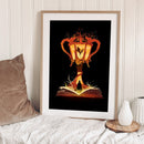 Full Cross Stitch Burning Cup Kit Cotton 3 Strands Stamped Artwork Home Decor