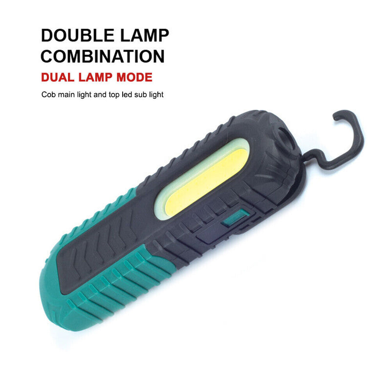 COB LED Foldable Flashlight Torch Portable Emergency Car Inspection Work Ligh