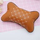 Car Styling Headrest Leather Seat Head Support Cushion Neck Pillows (Brown)