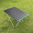 Outdoor Camping Table Mini Portable Folding Hiking Picnic Desk (Black Blue)