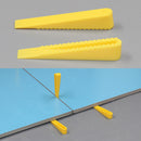 100pcs Ceramic Wedge Tile Spacer Floor Level System Locator (Yellow 10mm) Newly