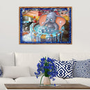 5D DIY Full Drill Diamond Painting Bathing Elephant Cross Stitch Embroidery