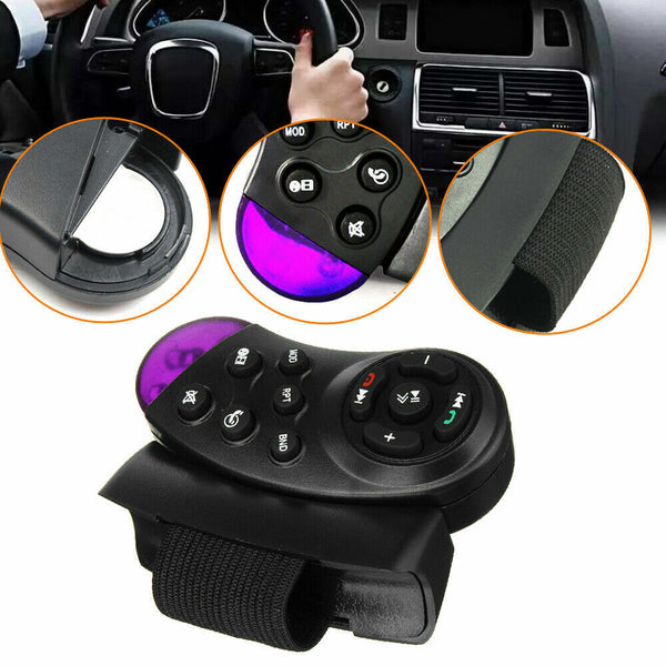 Wireless Car Steering Wheel Button Remote Control Bluetooth Stereo for Car MP5