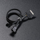 Sleeved SATA 15Pin to 2 Way 3Pin 4Pin Fan Power Adapter Extension Cable