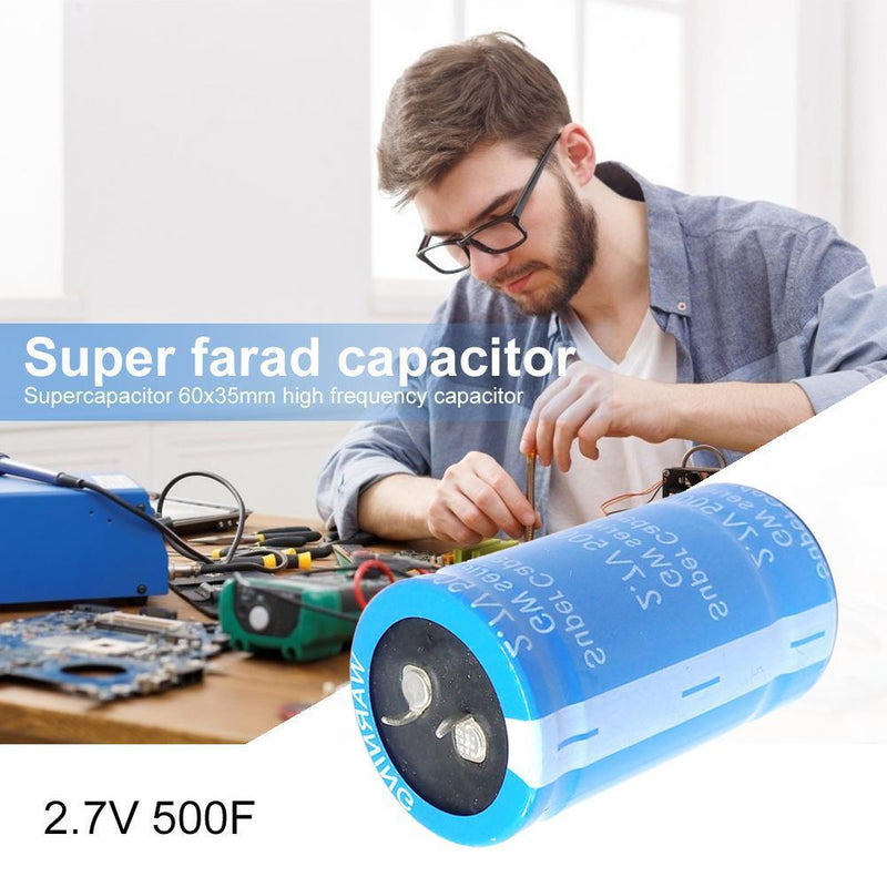2.7V 500F 60x35mm ESR Electrolytic Farad Capacitor Electronic Components Newly