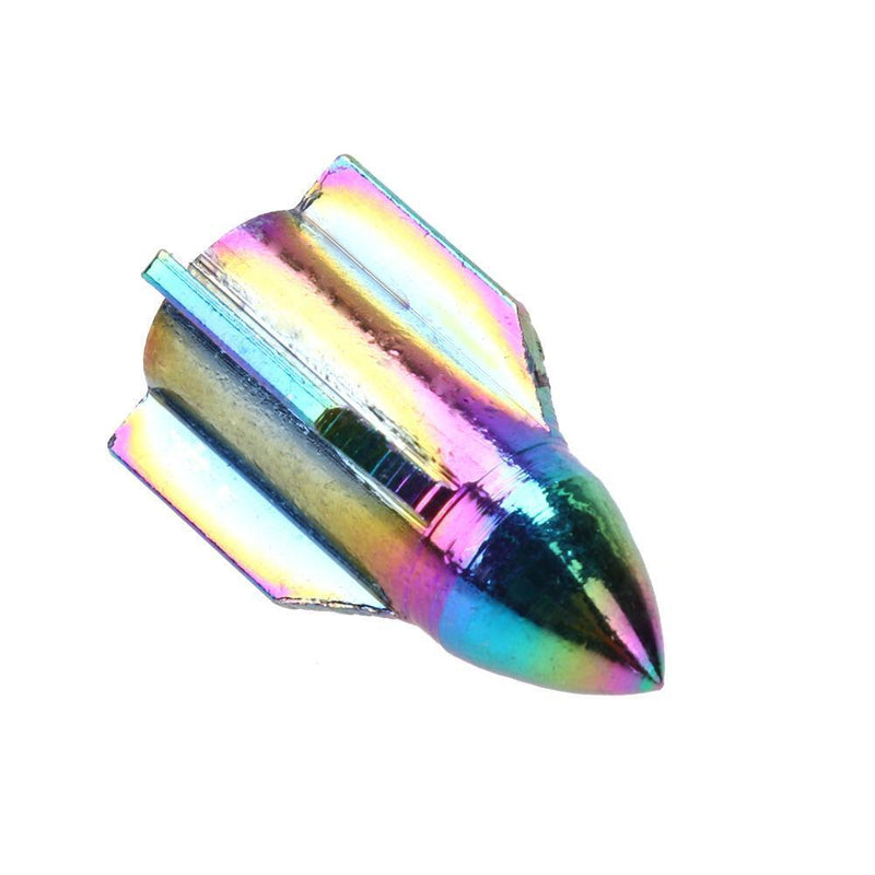 4pcs Colorful Rocket Shaped Aluminum Car Wheel Tire Valve Stem Caps Covers Newly