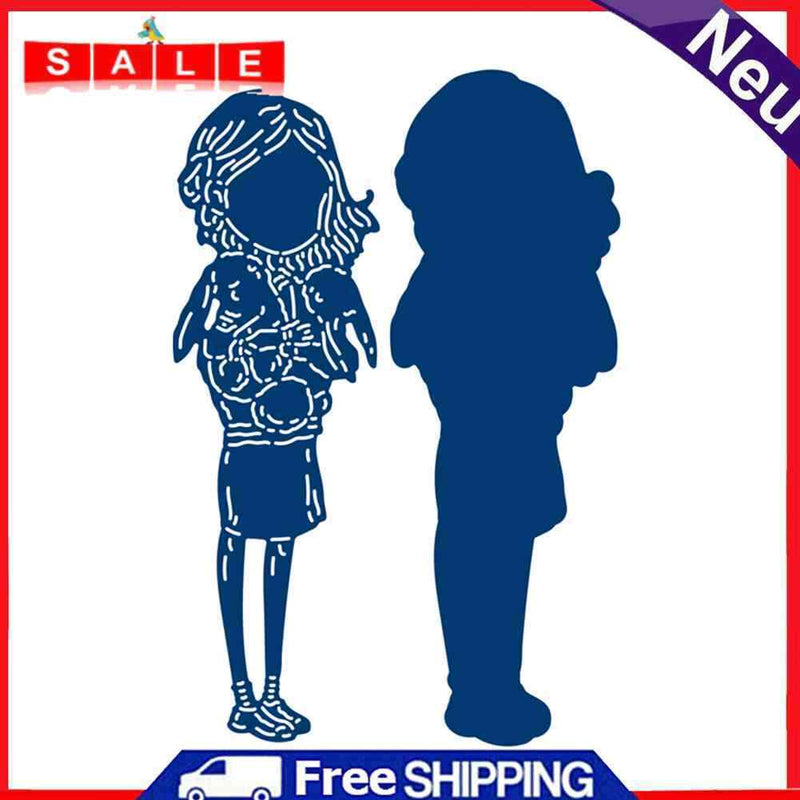 Metal Cutting Dies Stencils + Paper Cards Girl Rabbit DIY Gift Card Decor Craft