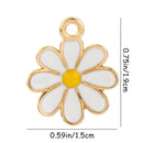 Enamel earring charms Flower Pendants Flower Charm Daisy Charm Daisy Flower