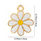 Enamel earring charms Flower Pendants Flower Charm Daisy Charm Daisy Flower