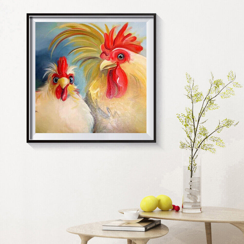 5D Diamond Painting Chicken Full Round Rhinestone DIY Wall Home Decoration Gift