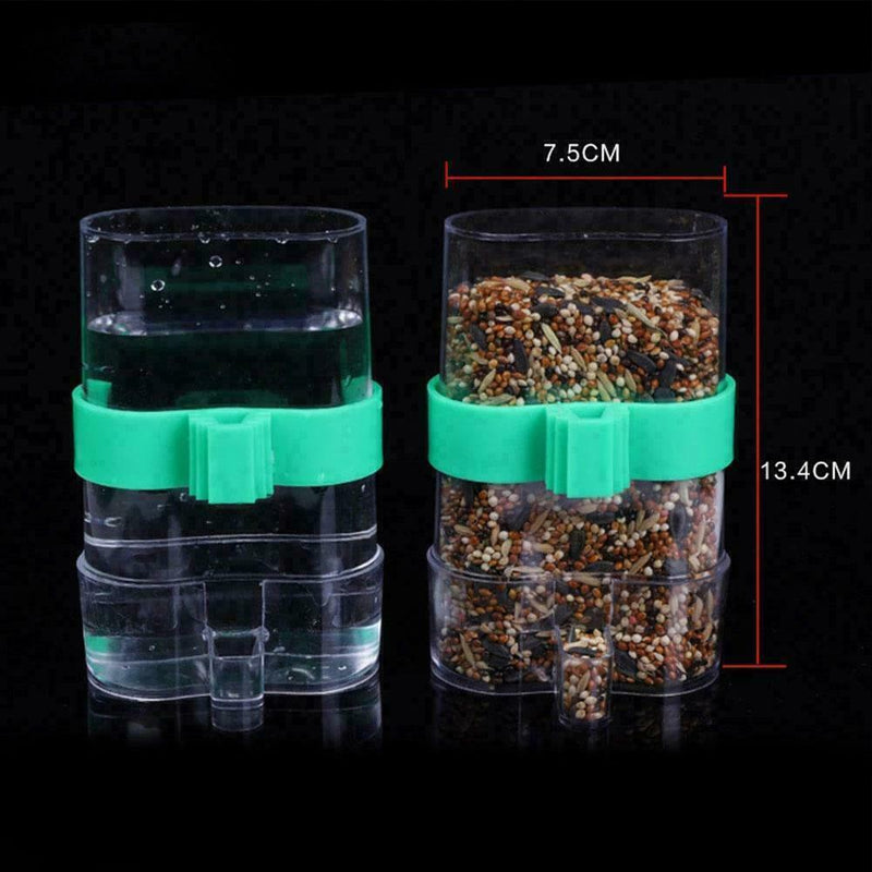 Bird Feeder Food Water Feeding Automatic Drinker Pet Cage Birds Z5E9 Clip W8B9