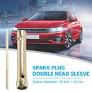 Double Ended Spark Plug Socket Wrench Tool 16mm/18mm with Torque Bar Handle