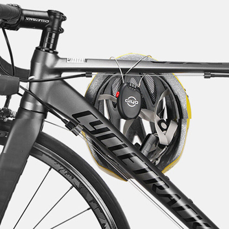 3 Digit Combination Lock with 2 Feet Retractable Steel Cable for Bike Luggage