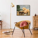 DIY Oil Painting By Numbers Animal Dog Hand Painted Canvas Color Drawing Pi