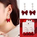 A Pair Girl  ? Flocking Wedding Party Eardrop Fashion Jewelry Ear Decor Earrings