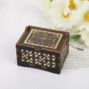 You Are My Sunshine Wooden Carved Hand Cranked Music Box Ornaments (Black) Newly