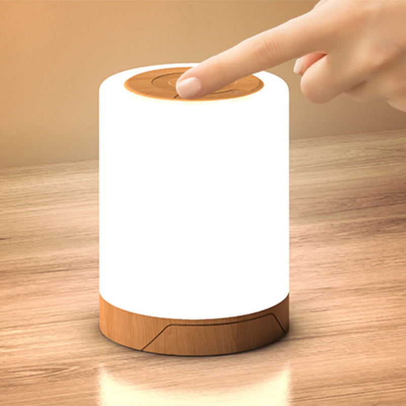 LED Colorful Touch Control Night Light Dimmable USB Rechargeable RGB Table Lamp