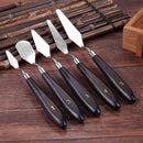 Mixed 5Pcs Stainless Steel Scraper Set Spatula Spatula for Artists Oil Painting We