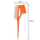 Barber Hair Dye Comb with Brush Plastic Hair Coloring Applicator (Orange) Newly