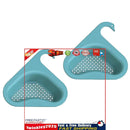 Colander Sink Strainer Kitchen Sink Shelf/Faucet Drain Rack Holder (Blue) Newly