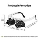 Jewelers Head Headband Magnifier LED Illuminated Visor NICE Loupe Glasses Z0M7