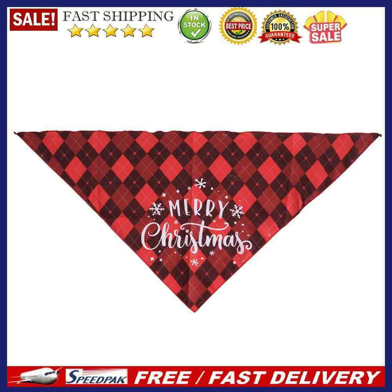 Christmas Pattern Dog Kerchief Saliva Towel Pet Jewelry Grooming Accessories